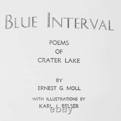 Oregon Letterpress Vintage Printing Blocks Blue Interval Poems of Crater Lake