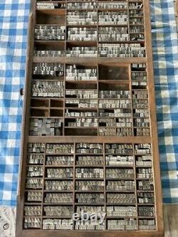 Over 2,450+ Pieces Of Old Lead Printers Letters, Numbers, Characters & Spacers