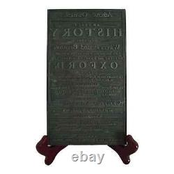 Oxford University Press Stereotype Printing Plate