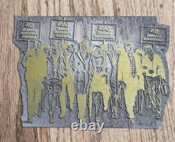 PRINTING BLOCKS Type Plates Etched Engraved Vintage Metal Molds Advertising