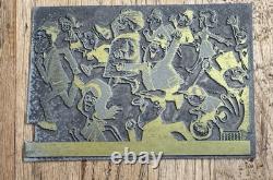 PRINTING BLOCKS Type Plates Etched Engraved Vintage Metal Molds Advertising