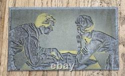 PRINTING BLOCKS Type Plates Etched Engraved Vintage Metal Molds Advertising