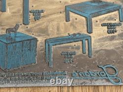 PRINTING BLOCKS Type Plates Etched Engraved Vintage Metal Molds Advertising