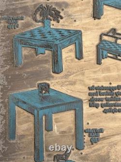 PRINTING BLOCKS Type Plates Etched Engraved Vintage Metal Molds Advertising