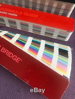Pantone Color Guide Sheer Bridge Coated Uncoated Booklet Swatch Squares Cmyk