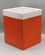 Pantone Universe Tangerine Tango 10waste Basket Trash Can Ceramic Rare 17-1463