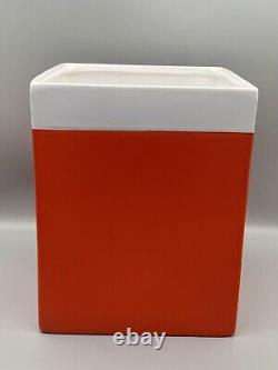 Pantone Universe Tangerine Tango 10Waste Basket Trash Can Ceramic RARE 17-1463