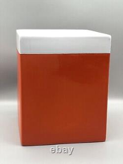 Pantone Universe Tangerine Tango 10Waste Basket Trash Can Ceramic RARE 17-1463