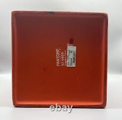 Pantone Universe Tangerine Tango 10Waste Basket Trash Can Ceramic RARE 17-1463