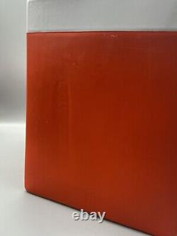 Pantone Universe Tangerine Tango 10Waste Basket Trash Can Ceramic RARE 17-1463