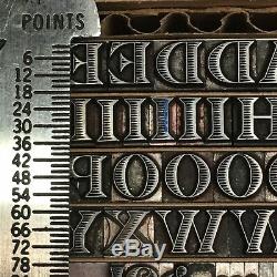 Pierre Shaded 18 pt Letterpress Type Vintage Metal Printing Sorts Font Fonts