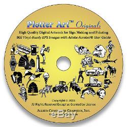Plotter Art Originals, 905 Plotter Ready Vector Images, Standard License