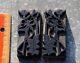 Poppy Letterpress Wooden Printing Blocks Ornaments Art Nouveau Wood Frame Old