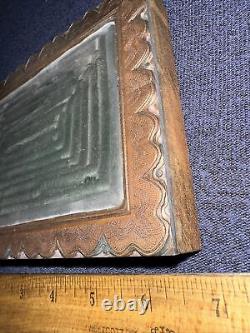 Print Block Border Frame Copper Face, Nice Details