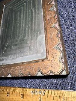 Print Block Border Frame Copper Face, Nice Details