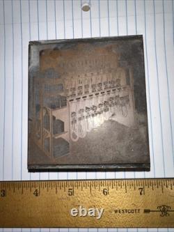 Print Block (Gates Automotive Belts) Store Display. Copper Face. Nice Image