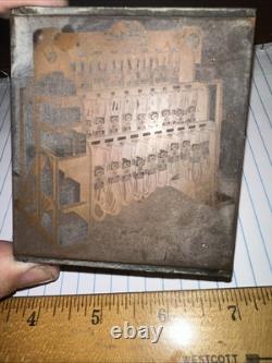 Print Block (Gates Automotive Belts) Store Display. Copper Face. Nice Image