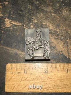 Print Block General on Horse Civil War Lead Block! Amazing Image