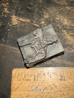 Print Block General on Horse Civil War Lead Block! Amazing Image