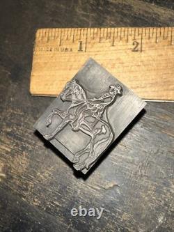 Print Block General on Horse Civil War Lead Block! Amazing Image