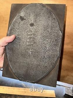 Print Block Large Football 9 X 7 Approximately