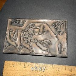 Print Block Mans Hand Using a Tool Copper Face, Nice Details