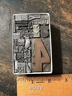 Print Blocks Lead & Copper Ornamentals Borders Dingbats. Beautiful Variety #10