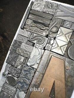 Print Blocks Lead & Copper Ornamentals Borders Dingbats. Beautiful Variety #10