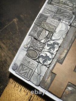 Print Blocks Lead & Copper Ornamentals Borders Dingbats. Beautiful Variety #10