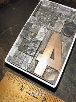 Print Blocks Lead & Copper Ornamentals Borders Dingbats. Beautiful Variety #10