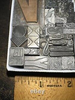 Print Blocks Lead & Copper Ornamentals Borders Dingbats. Beautiful Variety #10