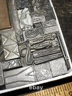 Print Blocks Lead & Copper Ornamentals Borders Dingbats. Beautiful Variety #10