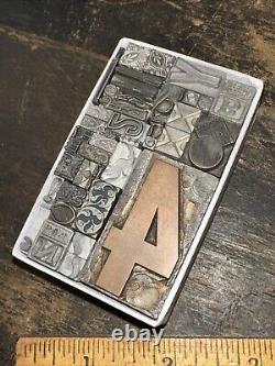 Print Blocks Lead & Copper Ornamentals Borders Dingbats. Beautiful Variety #10