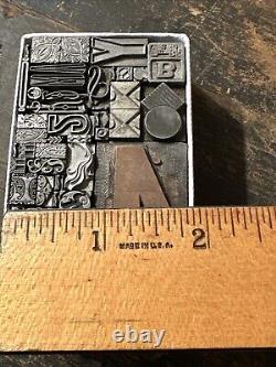 Print Blocks Lead & Copper Ornamentals Borders Dingbats. Beautiful Variety #10