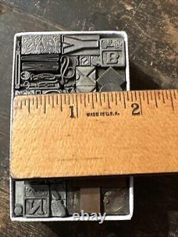 Print Blocks Lead & Copper Ornamentals Borders Dingbats. Beautiful Variety #10