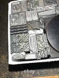 Print Blocks Lead & Copper Ornamentals Borders Dingbats. Beautiful Variety #13