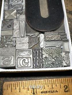Print Blocks Lead & Copper Ornamentals Borders Dingbats. Beautiful Variety #13