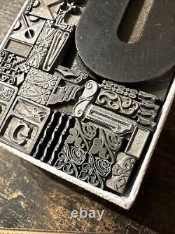 Print Blocks Lead & Copper Ornamentals Borders Dingbats. Beautiful Variety #13