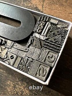 Print Blocks Lead & Copper Ornamentals Borders Dingbats. Beautiful Variety #13