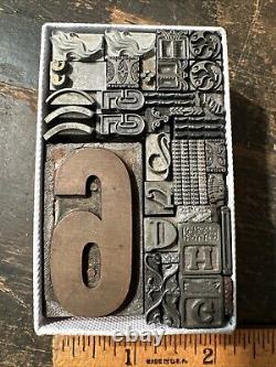 Print Blocks Lead & Copper Ornamentals Borders Dingbats. Beautiful Variety #19