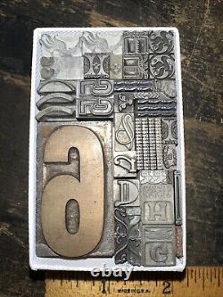 Print Blocks Lead & Copper Ornamentals Borders Dingbats. Beautiful Variety #19