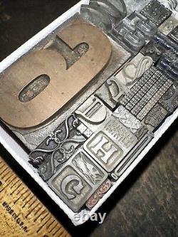 Print Blocks Lead & Copper Ornamentals Borders Dingbats. Beautiful Variety #19