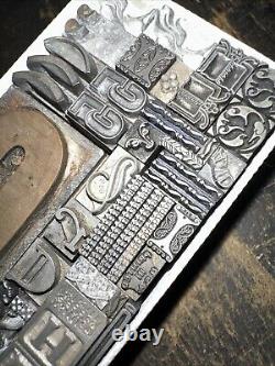 Print Blocks Lead & Copper Ornamentals Borders Dingbats. Beautiful Variety #19