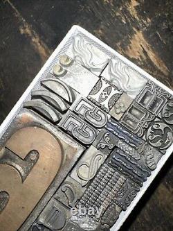Print Blocks Lead & Copper Ornamentals Borders Dingbats. Beautiful Variety #19