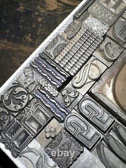 Print Blocks Lead & Copper Ornamentals Borders Dingbats. Beautiful Variety #19