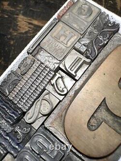 Print Blocks Lead & Copper Ornamentals Borders Dingbats. Beautiful Variety #19