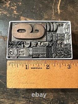 Print Blocks Lead & Copper Ornamentals Borders Dingbats. Beautiful Variety #19