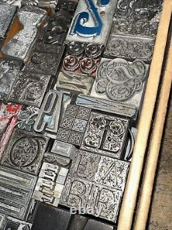 Print Blocks Lead Ornamental Borders Dingbats Gorgeous Variety! #78