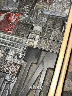 Print Blocks Lead Ornamental Borders Dingbats Gorgeous Variety! #78