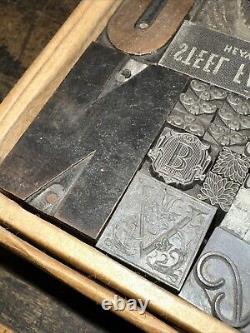 Print Blocks Lead Ornamental Borders Dingbats Gorgeous Variety! #78